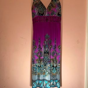 Purple flower dresse